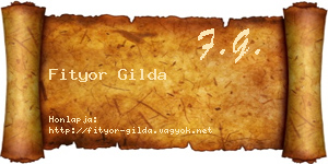 Fityor Gilda névjegykártya
